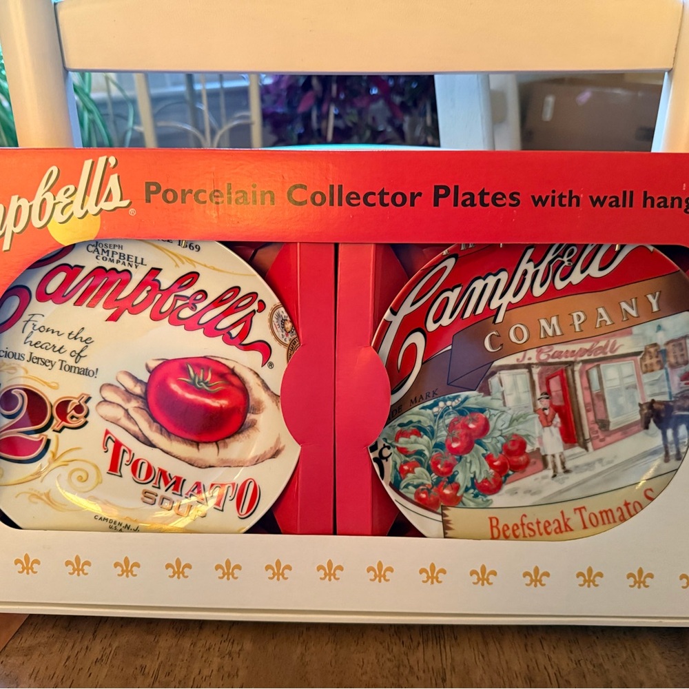 Campbell's Porcelain Collector Wall Plates - Set of 2